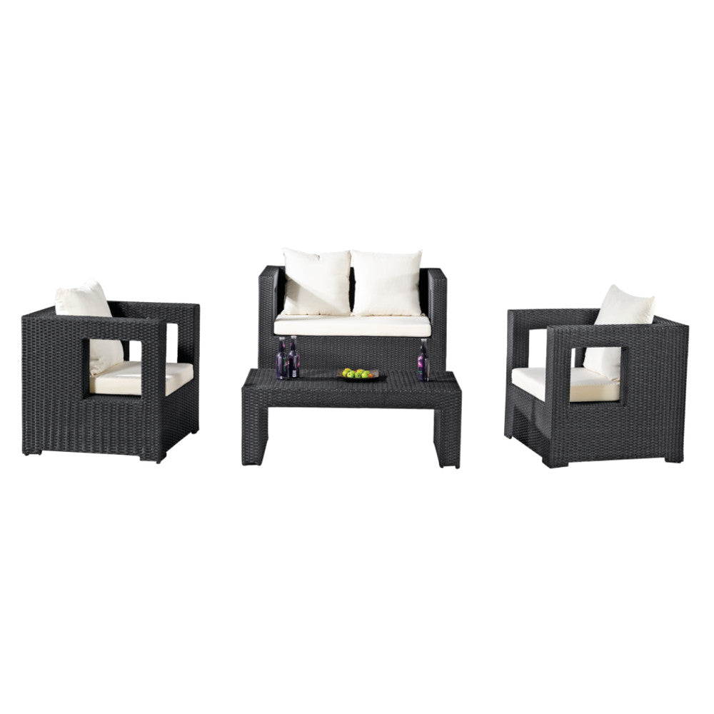 Fine Mod Imports Sterling Outdoor 4-Piece Seating Set,
