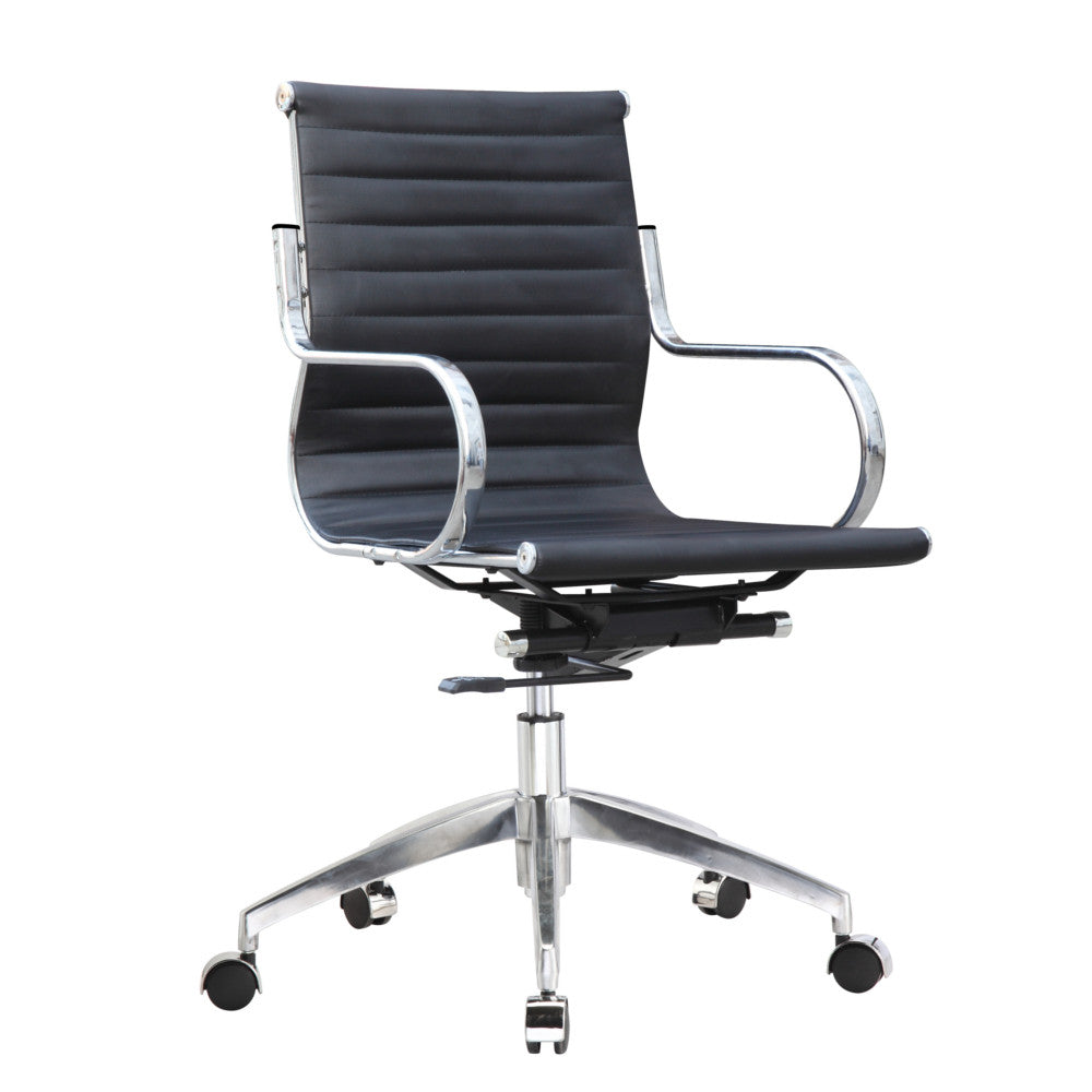 Fine Mod Imports Twist Office Chair Mid Back, Black