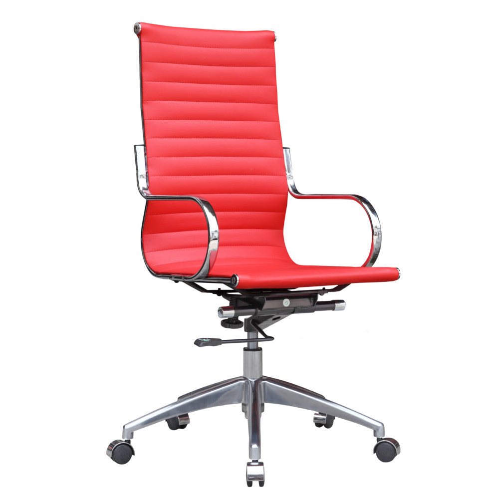 Fine Mod Imports Twist Office Chair High Back, Red