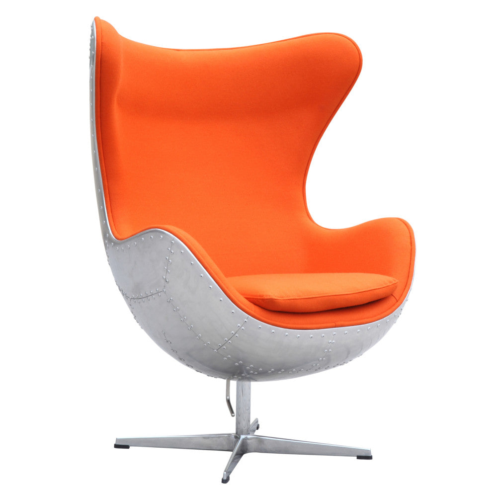 Fine Mod Imports Hardwe Chair, Orange