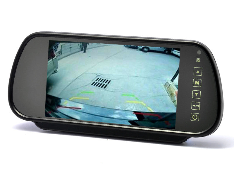 7 Inch Rearview Mirror Monitor - Touch Button Control, 4:3 Ratio, 480x234