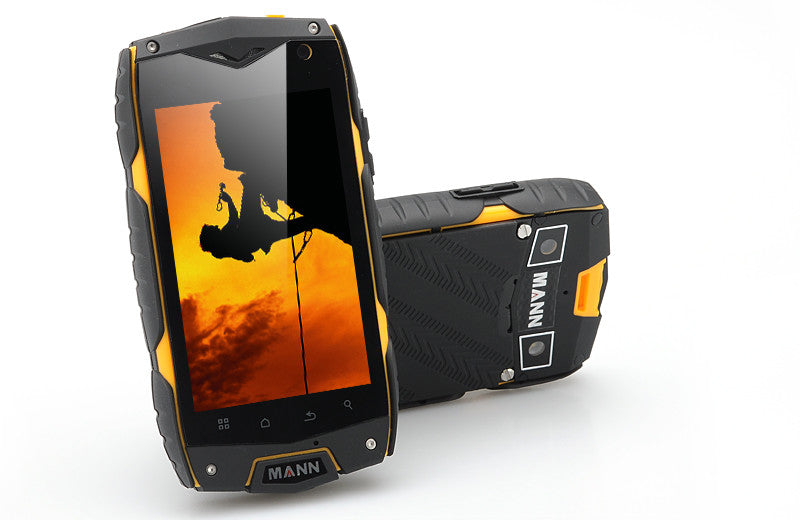 MANN ZUG 3 Smartphone - Android 4.3 OS, 4 Inch Display, Waterproof, Shockproof, Dust Proof (Yellow)