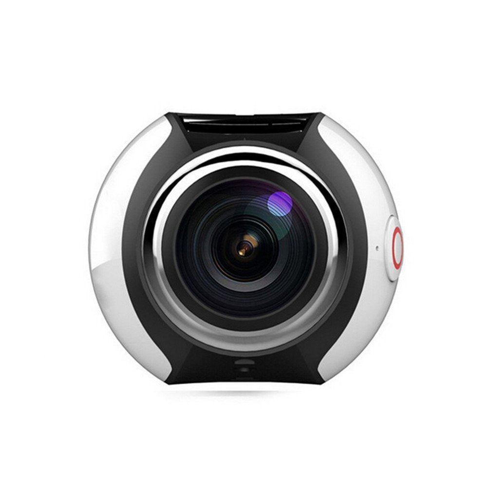 360 Degree 4K Action Camera - Panoramic Footage, 30M Waterproof Case, 16MP, FHD 2448P, 30FPS, HDMI, Wi-Fi (Silver)