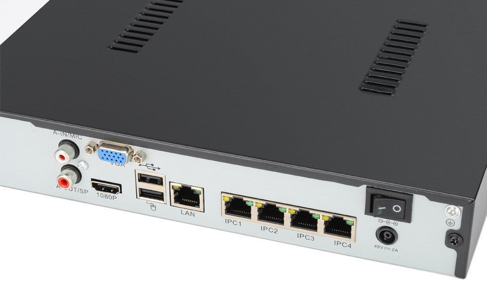 4 Channel 1080P NVR Kit “Sentinel Pro” - 4X 1080P PoE Cameras, Motion Detection, Alarm Notification, Remote Viewing