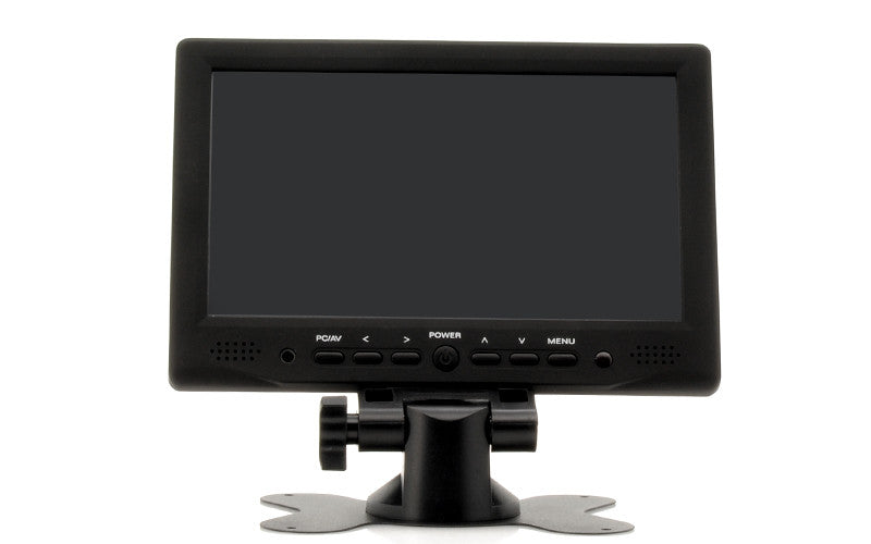 7 Inch Touch Screen Car Monitor - Remote Control, 1080p Input, VGA, HDMI, AV IN