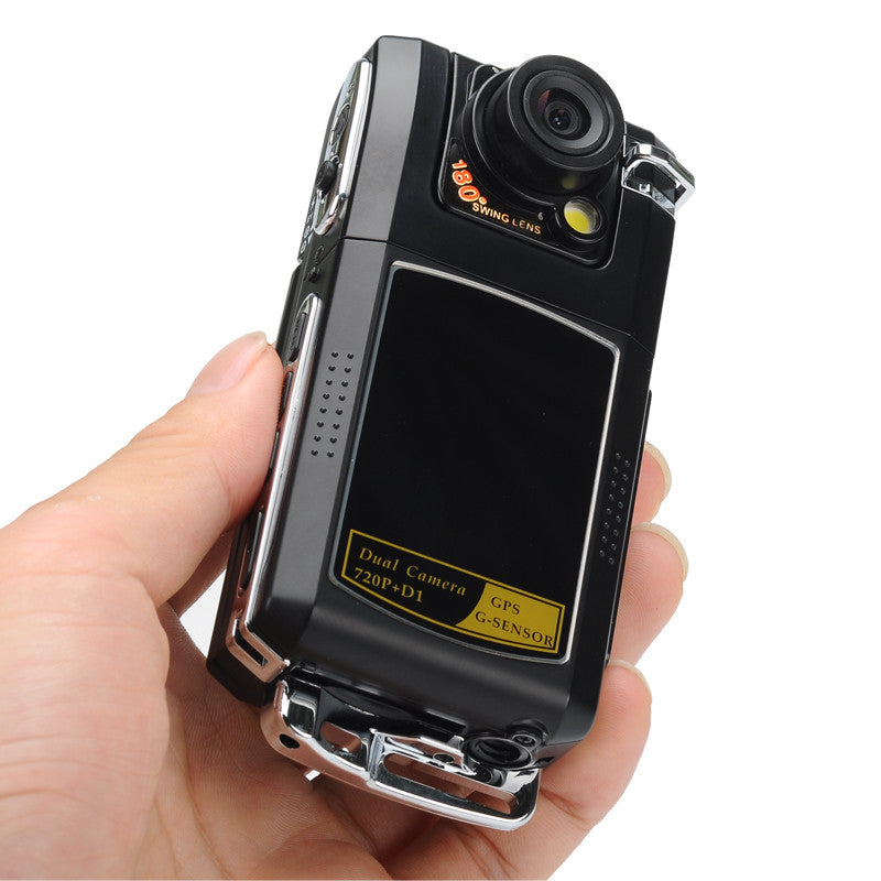 Dual Camera HD Car DVR - HD Resolution, Backup Camera, Auto Record, Loop Record, GPS, G-Sensor
