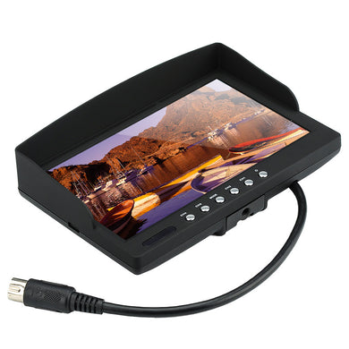 7 Inch Dual Input LCD Monitor - 2 AV input, 800x480 Resolution, PAL + NTSC Standards