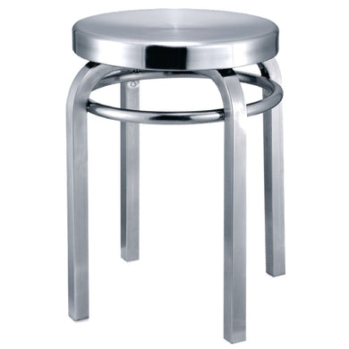 Fine Mod Imports Navy Stool Chair, Aluminum