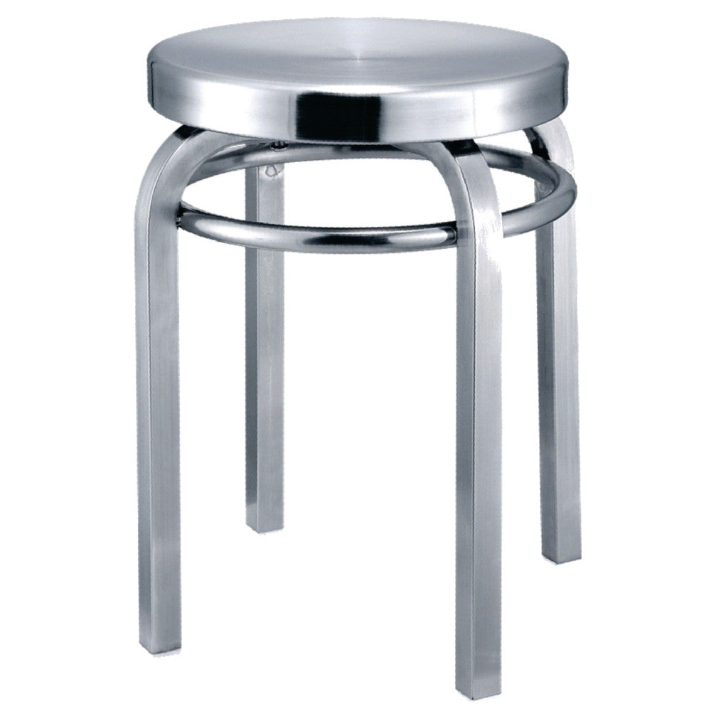 Fine Mod Imports Navy Stool Chair, Aluminum