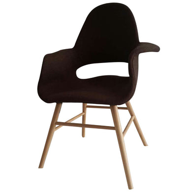 Fine Mod Imports Eero Dining Chair, Brown