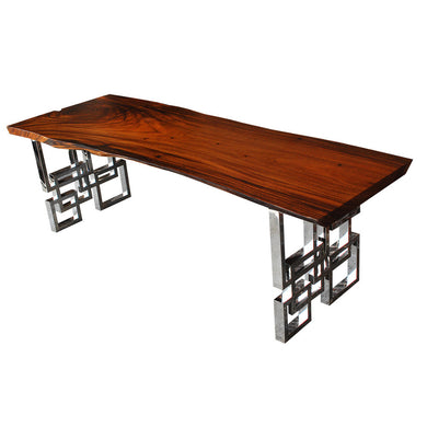 Fine Mod Imports Cubic Cherry Dining Table, Cherry