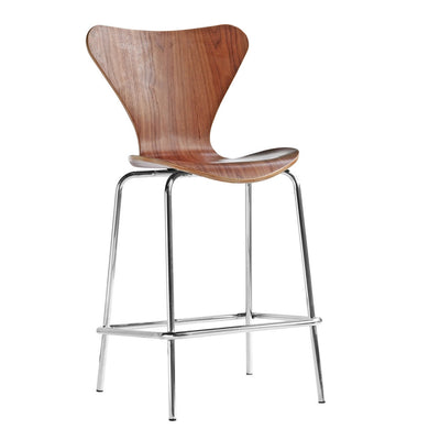 Fine Mod Imports Jays Counter Stool, Walnut