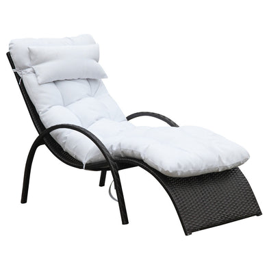 Fine Mod Imports Otello Outdoor Lounge Chair, White