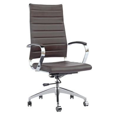 Fine Mod Imports Sopada Conference Office Chair High Back, Dark Brown