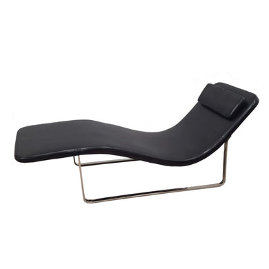 Fine Mod Imports Longa Chaise, Black