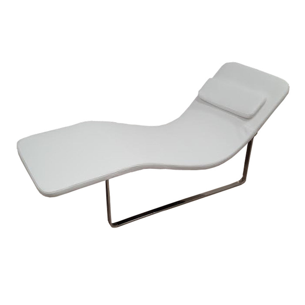 Fine Mod Imports Longa Chaise, White
