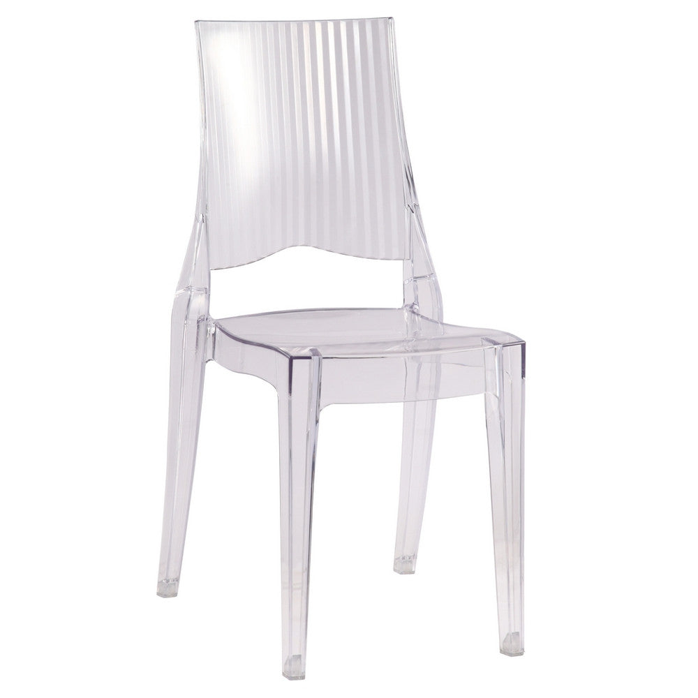 Fine Mod Imports Tolta Dining Side Chair, Clear