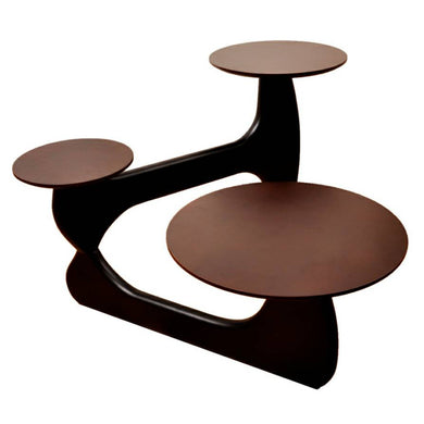 Fine Mod Imports 3 Tiered Coffee Table, Dark Walnut