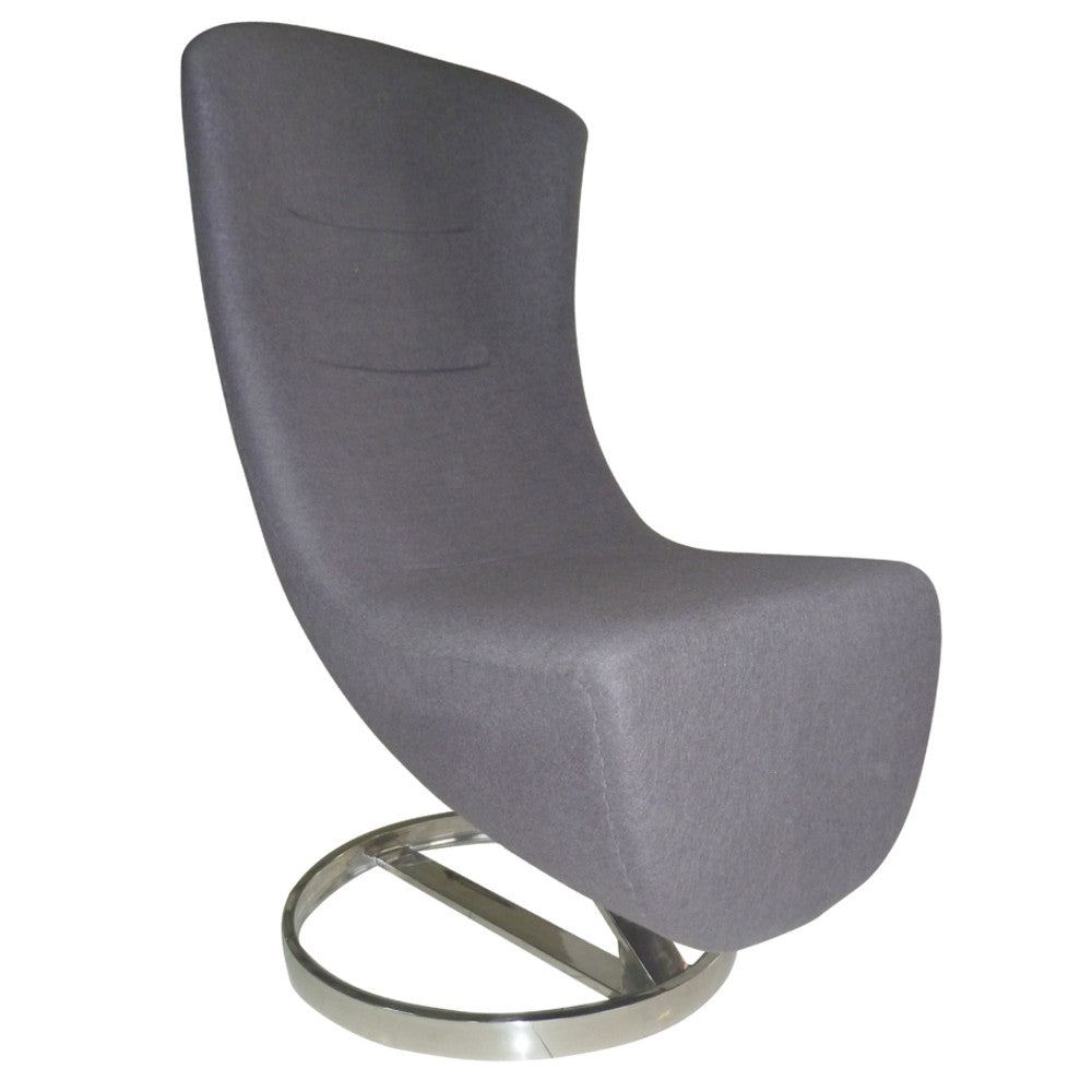 Fine Mod Imports Lay Lounge Chair, Gray