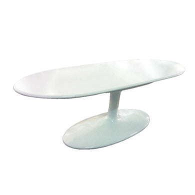 Fine Mod Imports Squaval Fiberglass Coffee Table, White