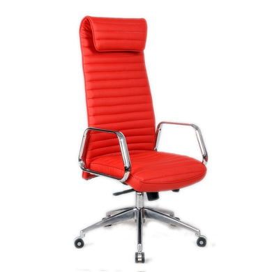 Fine Mod Imports Ox Office Chair High Back, Red