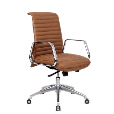 Fine Mod Imports Ox Office Chair Mid Back, Light Brown