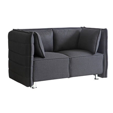 Fine Mod Imports Sofata Loveseat, Black