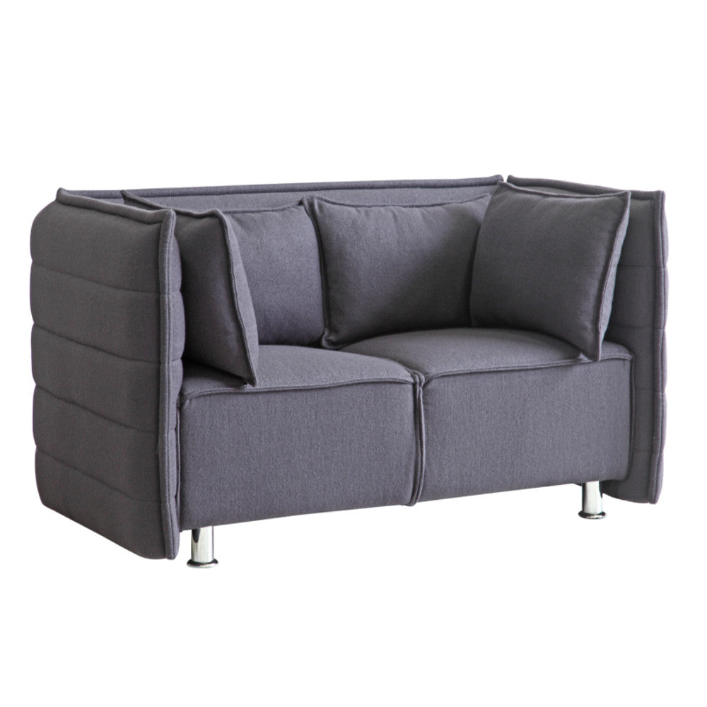 Fine Mod Imports Sofata Loveseat, Gray