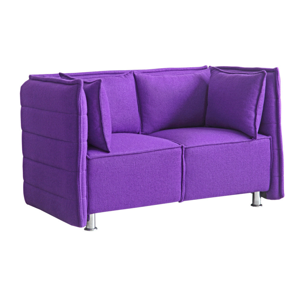 Fine Mod Imports Sofata Loveseat, Purple