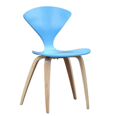 Fine Mod Imports Wooden Side Chair, Blue