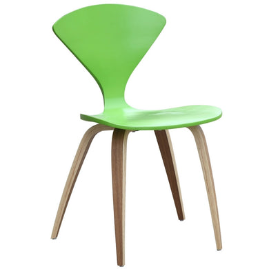 Fine Mod Imports Wooden Side Chair, Green