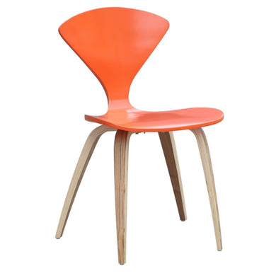 Fine Mod Imports Wooden Side Chair, Orange