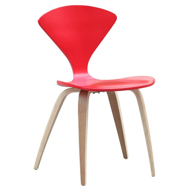 Fine Mod Imports Wooden Side Chair, Red