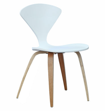Fine Mod Imports Wooden Side Chair, White
