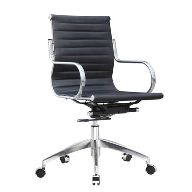 Fine Mod Imports Twist Office Chair Mid Back, Black