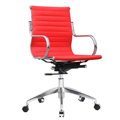 Fine Mod Imports Twist Office Chair Mid Back, Red