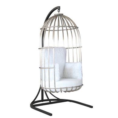Fine Mod Imports Bird Hanging Chair, White