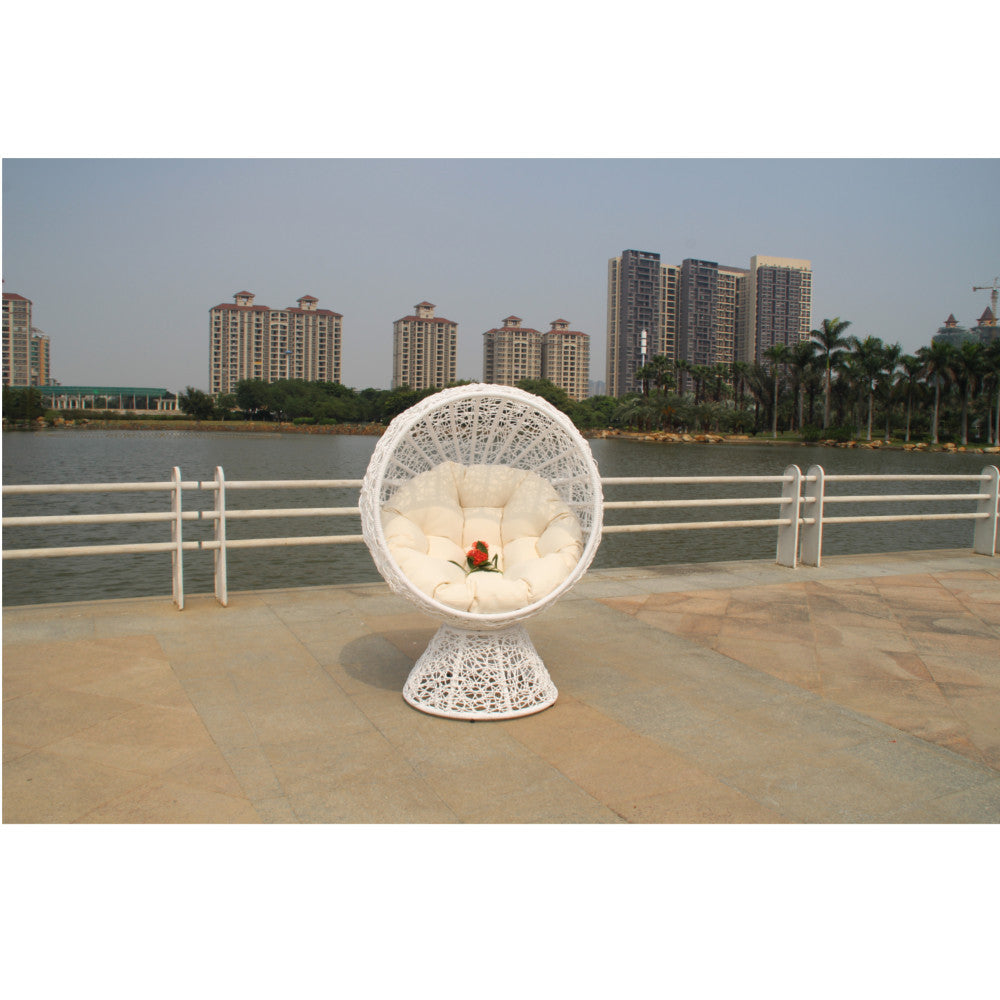 Fine Mod Imports Cabana Chair, White