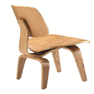 Fine Mod Imports Plywood Lounge Chair, Natural