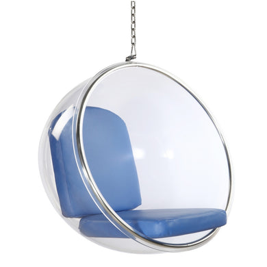Fine Mod Imports Bubble Hanging Chair, Blue