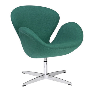 Fine Mod Imports Swan Chair Fabric, Green