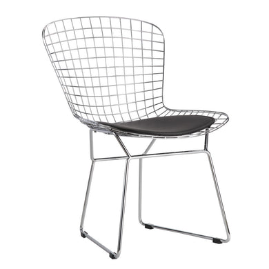 Fine Mod Imports Wire Side Chair, Black