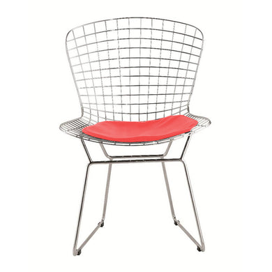 Fine Mod Imports Wire Side Chair, Red