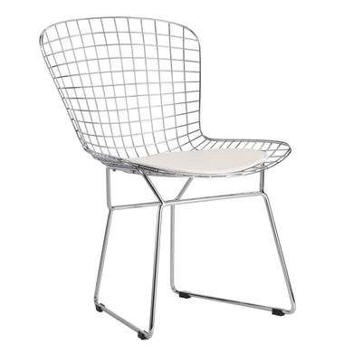 Fine Mod Imports Wire Side Chair, White
