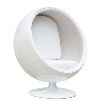 Fine Mod Imports Ball Chair, White