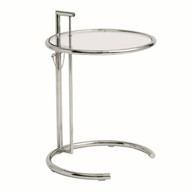 Fine Mod Imports Round End Side Table, Clear