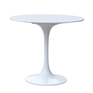 Fine Mod Imports Flower End Side Table, White