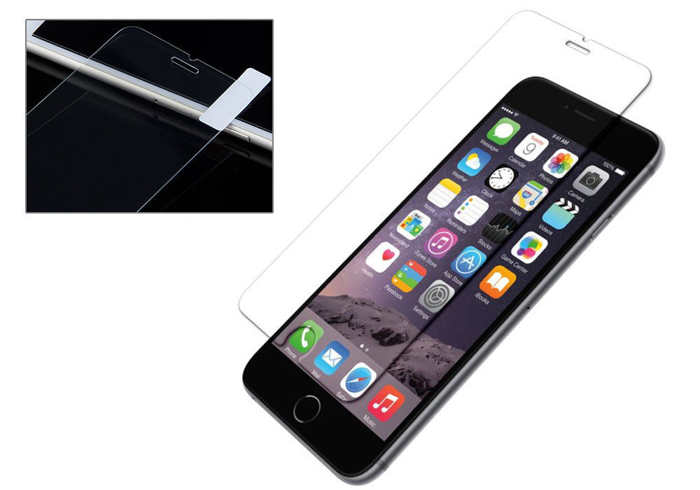 Tempered Glass for iPhone 6 Plus + 6S Plus - Scratchproof, Shatterproof, Features 9H Hardness Rating (No Border)