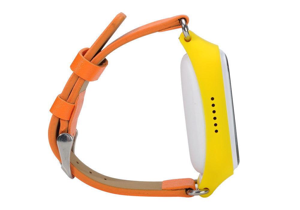 GPS Tracker Kids Phone Watch - GPS + LBS + Wi-Fi Positioning Modes, GSM, Walking Route Map, Pedometer (Yellow)