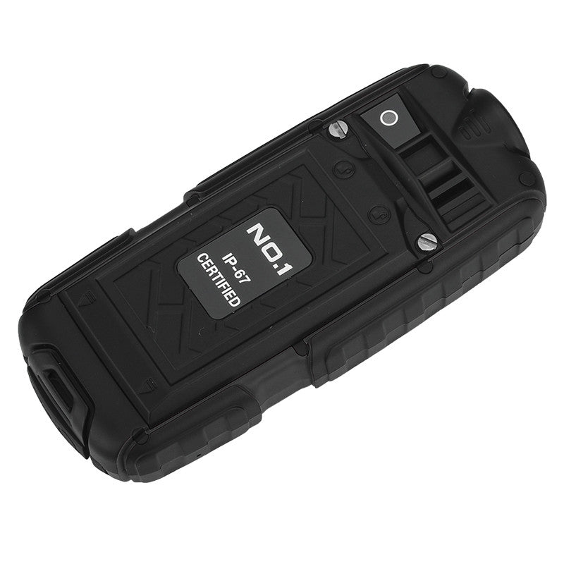 NO.1 A9 GSM Phone - 4800mAh Battery, 2.4 Inch 240x320 Screen, FM Radio, Flashlight, Dual SIM, IP67 Waterproof Rating (Black)